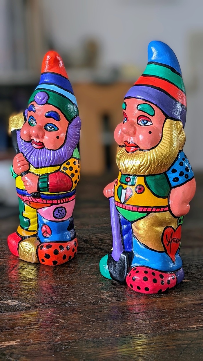 Zwei Gartenzwerge